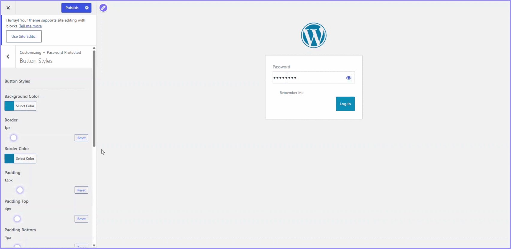 Image Alt Text:
Style the login button to match your brand. 