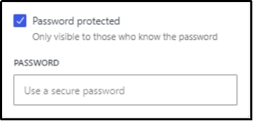 Enable password box