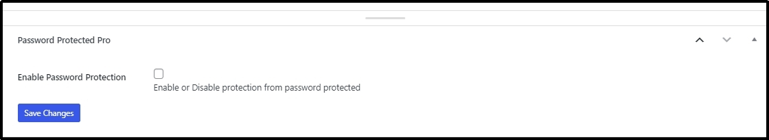 Enable protection checkbox