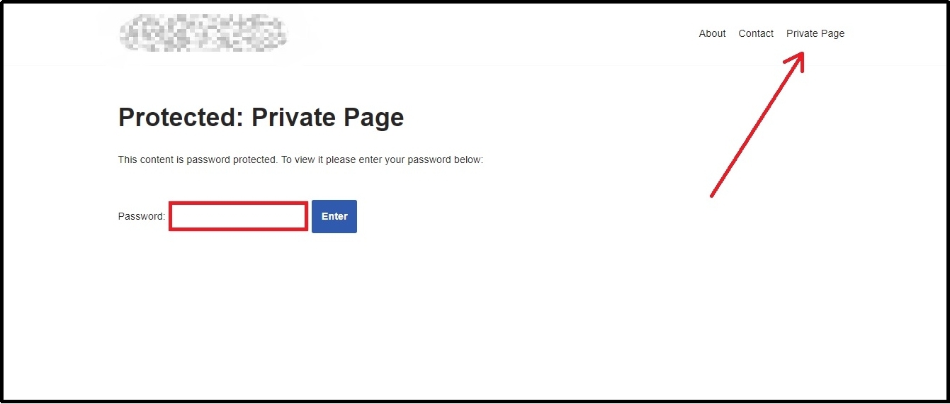 Enter password field