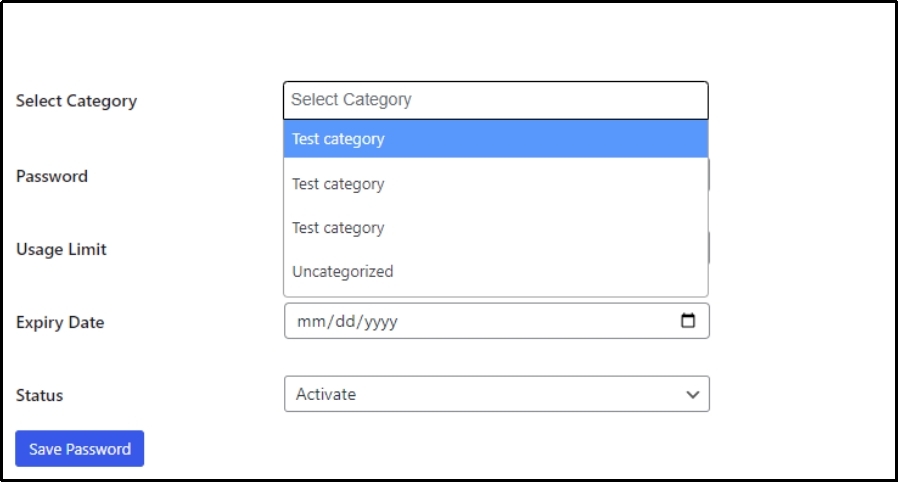 Checkbox to protect categories.