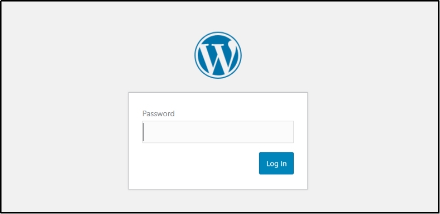 Site is now password protected notice.