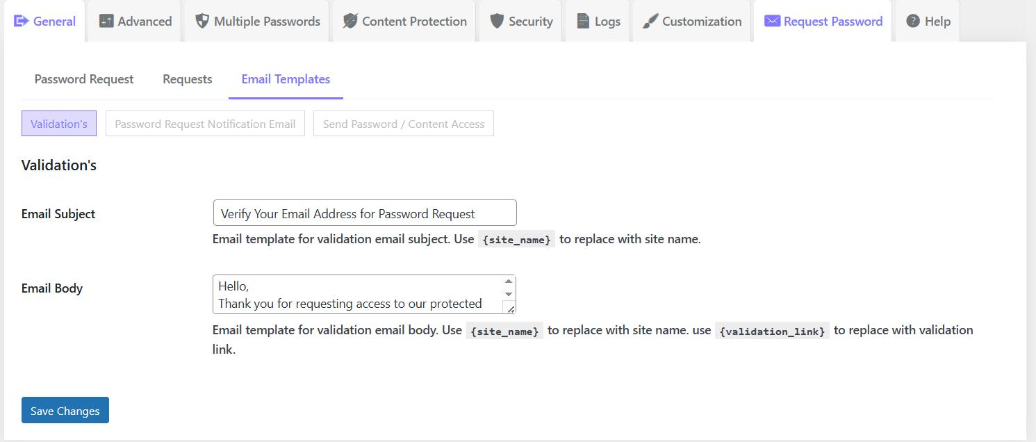 Email template customization