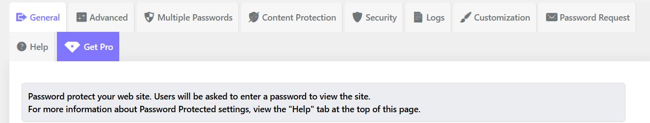 Get Pro tab highlighted