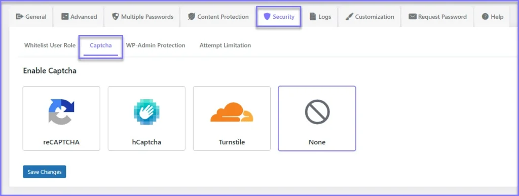 Password Protected WordPress login screen example