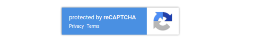 Google reCAPTCHA v3 badge displayed on WordPress site