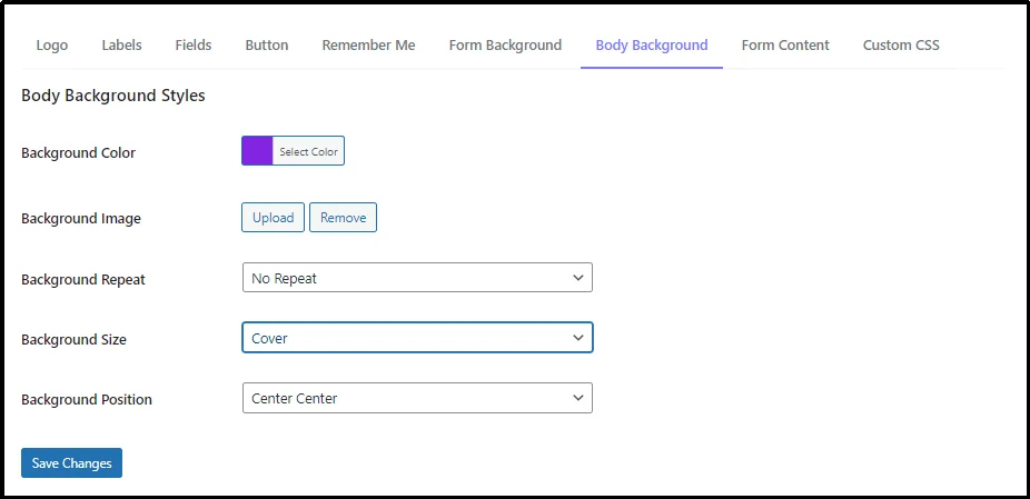 Change page background