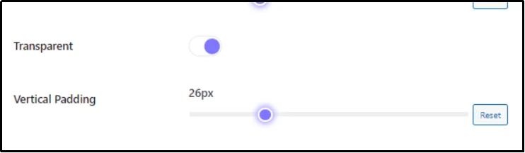 Transparent form option