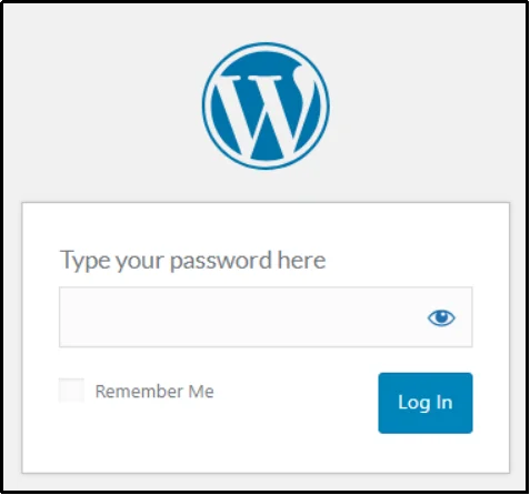 Default login screen