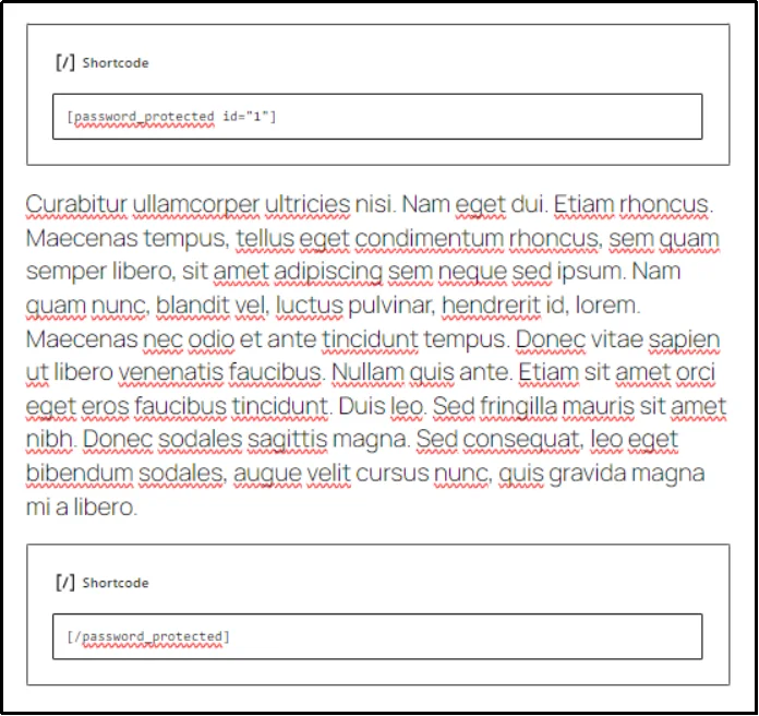 Add a shortcode for password protection in WordPress