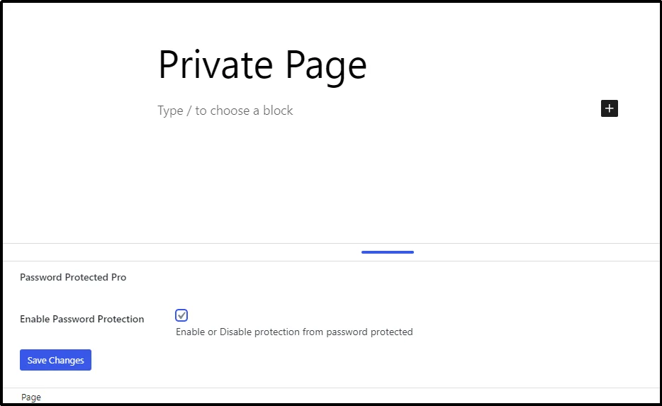 Enable password protection in WordPress