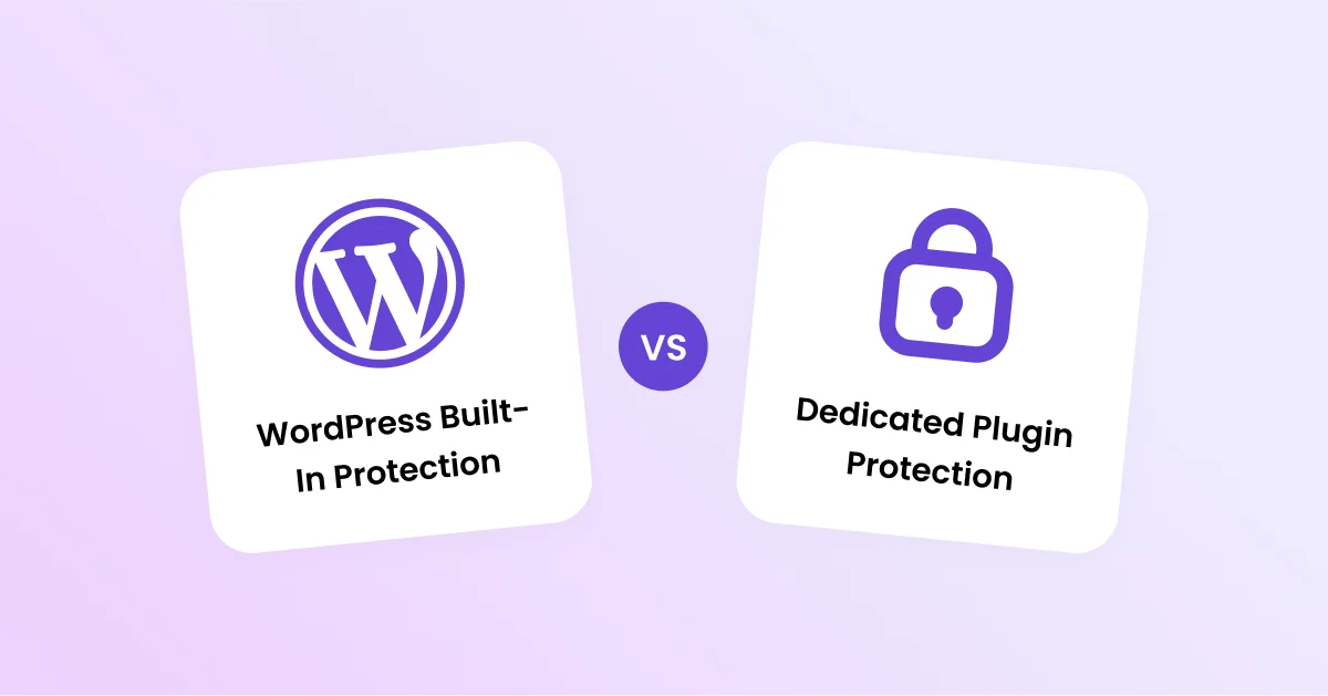 WordPress built-in password protection compared with a dedicated password protection plugin