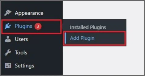Add Plugin option in WordPress dashboard