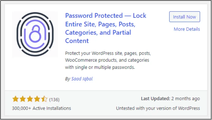 Clicking the “Install Now” button for a WordPress plugin