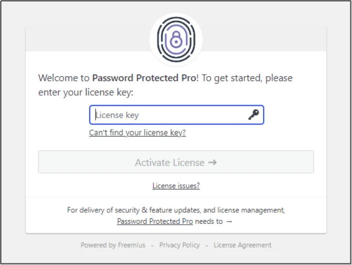 Clicking “Activate License” to enable the plugin license