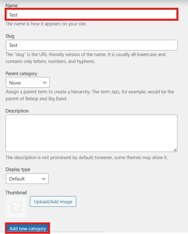 Add a new product category in WooCommerce