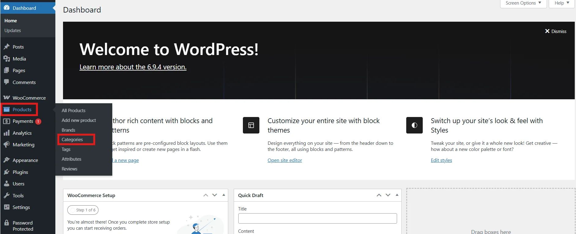 Open Products and Categories in WooCommerce