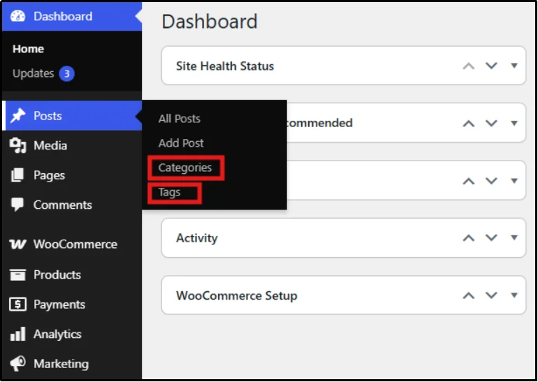 WordPress Categories and Tags taxonomies