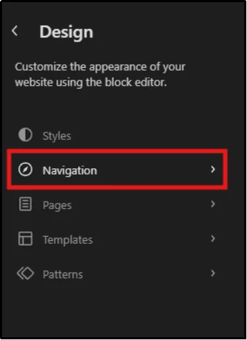 WordPress Navigation Menus content type