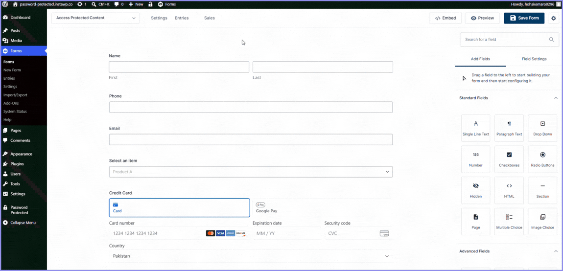 Enabling the Gravity Forms integration