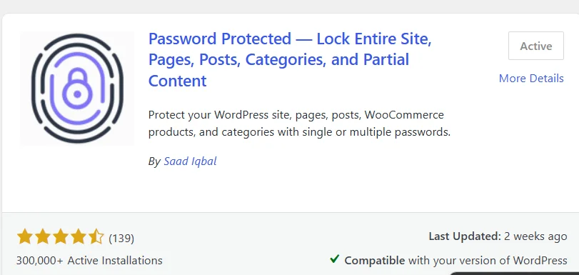 Activate the Password Protected plugin to secure WordPress custom post types