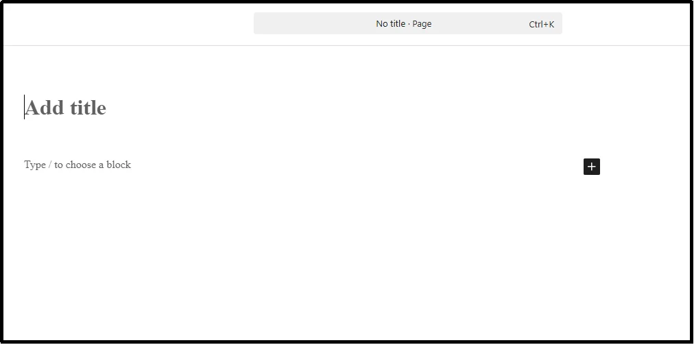 Click the Add Page button to create a new WordPress page