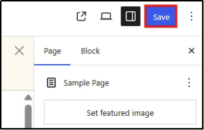 Click Update to save changes to the WordPress page hierarchy