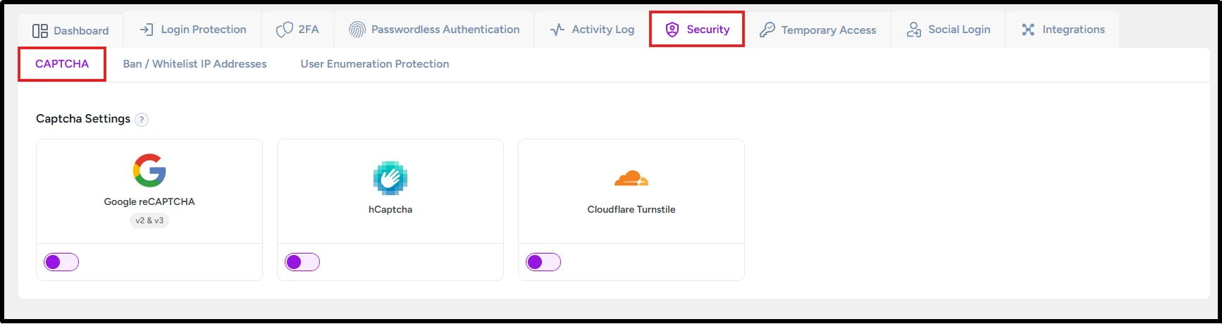 CAPTCHA added to a WordPress login page