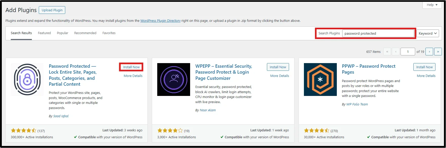 Password Protected plugin by Saad Iqbal in WordPress