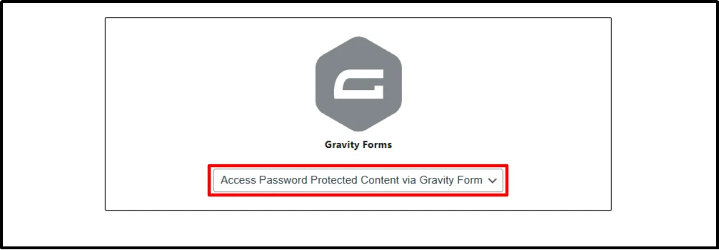 Gravity Forms block in the WordPress editor with the payment form selected